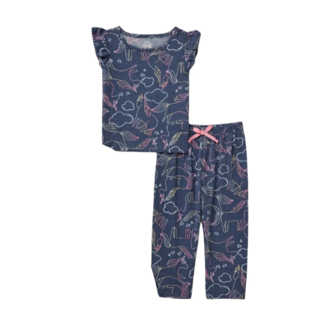 Toddler Girls Size 4T Pajama Set Sleeveless shirt and pants NWOT